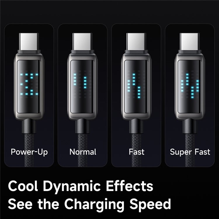 MCDODO CA-2350 1.2m USB-A to Type-C 6A Fast Charging Data Cable Charging Speed Visible