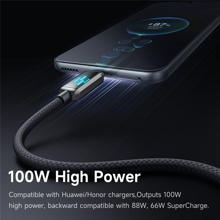 MCDODO CA-2350 1.2m USB-A to Type-C 6A Fast Charging Data Cable Charging Speed Visible