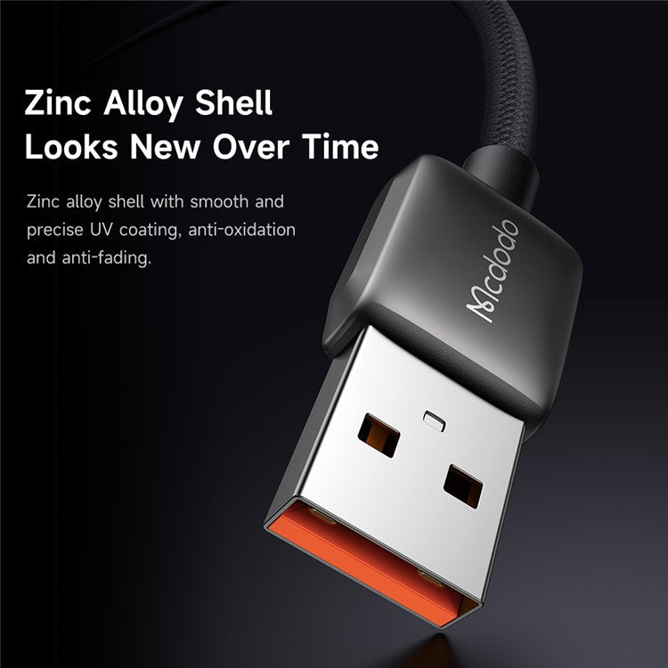 MCDODO CA-2350 1.2m USB-A to Type-C 6A Fast Charging Data Cable Charging Speed Visible