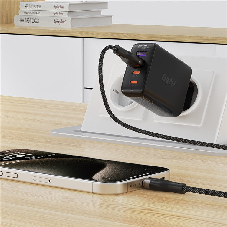 ACEFAST C11-04 1.2m USB-A to USB-C Data Cable 3A Fast Charging Magnetic Cord