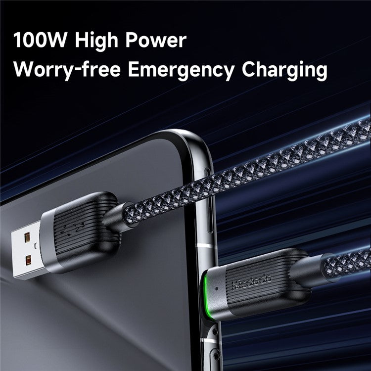 MCDODO CA-5650 1.2m USB-A to USB-C 6A Fast Charging Cable Magnetic Data Cord