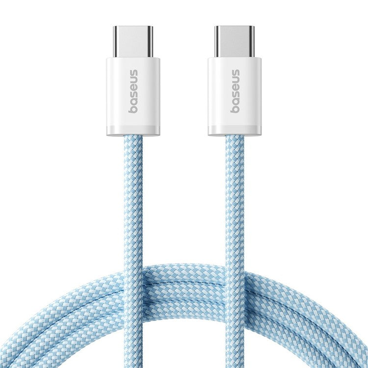 BASEUS Dynamic 4 1m USB-C to USB-C PC + Nylon Braided PD 100W Fast Charging Cable - Baby Blue