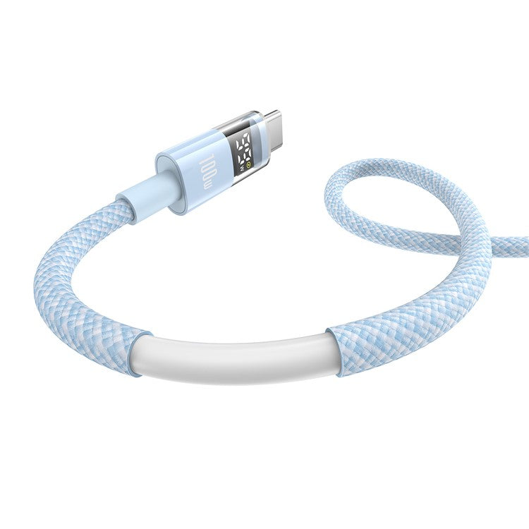 BASEUS Dispaly II 1m 100W Cable Data Transfer USB-A to USB-C Fast Charging Cord - Blue