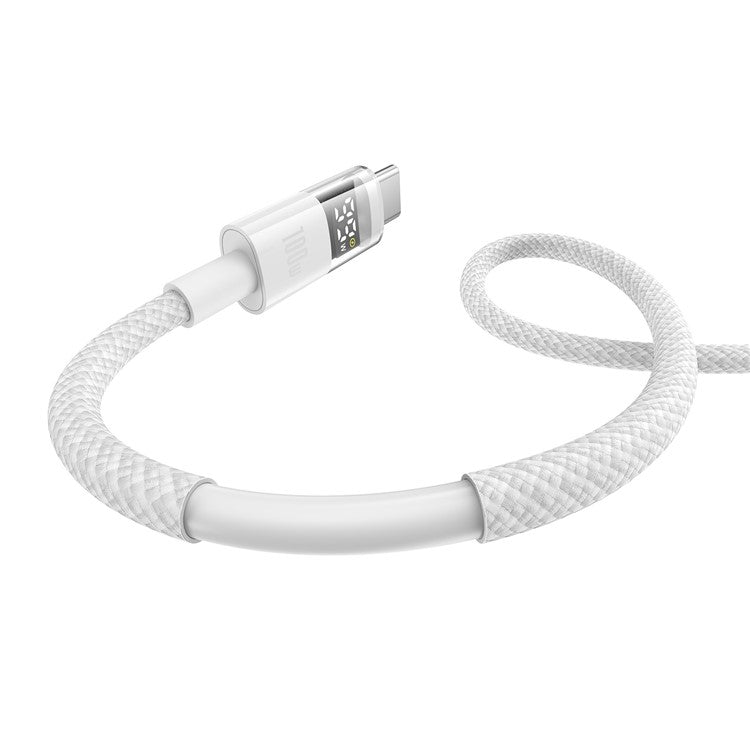 Baseus Dispaly II 2m 100W Cable Data Transfer USB-A to USB-C Fast Charging Cord - White
