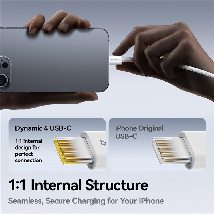 BASEUS Dynamic 4 2m 100W Fast Charging Cable USB-C to USB-C Nylon Braided Wire - Dark Blue