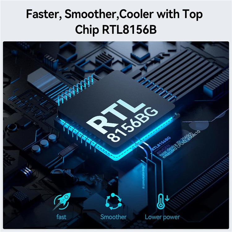 UOEOS USB 3.1 Type-C to Ethernet Adapter 2.5G High Speed RJ45 Wired Network Converter - Blue