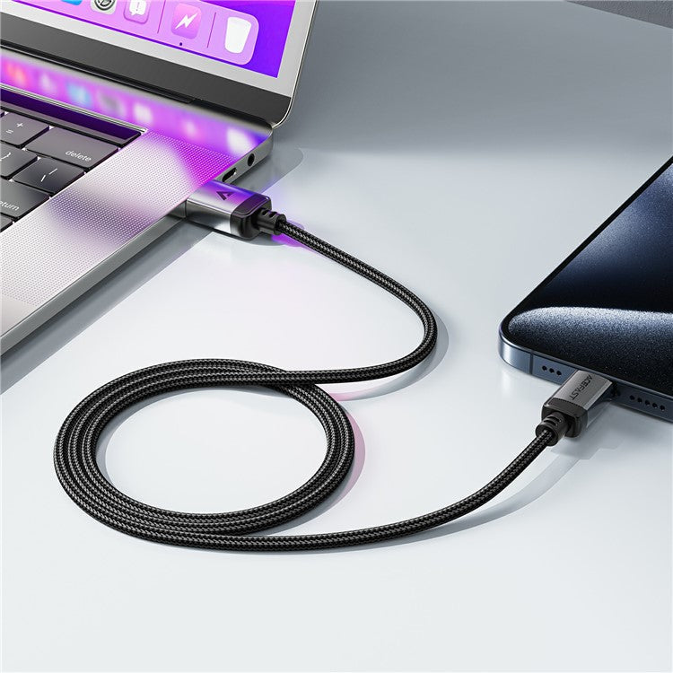 ACEFAST C20-04 1.2m USB-A to USB-C Aluminum Alloy Charging Wire Braided Data Cable