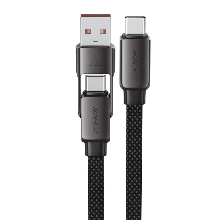 ACEFAST C13-04 1.2m USB-A / USB-C to USB-C 60W Charging Cable Data Sync Braided Cord