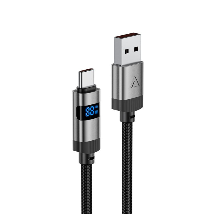 ACEFAST C15-04 1.2m USB-A to USB-C Digital Display Charging Cable 3A Fast Charge Data Cord