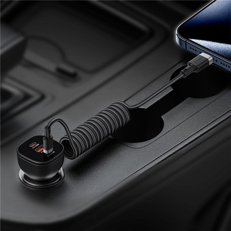 ACEFAST C14-03 1.2m USB-C to USB-C 60W Fast Charging Cable Spring Braided Data Cord