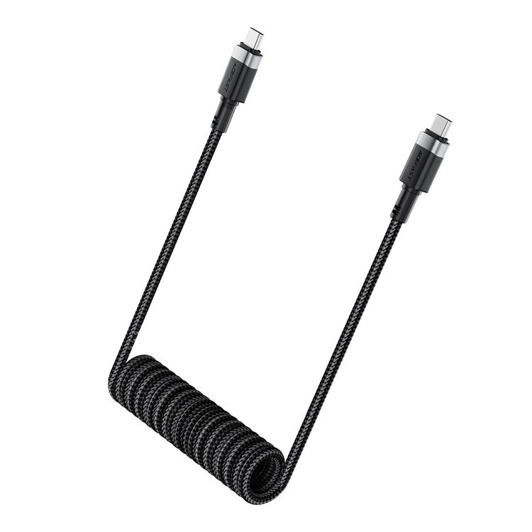 ACEFAST C14-03 1.2m USB-C to USB-C 60W Fast Charging Cable Spring Braided Data Cord