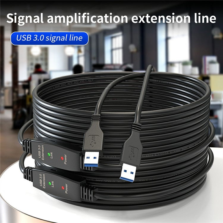 U3AA 10m USB3.0 Male to Male PVC Extension Cable for Conference Camera Mouse Scanner
