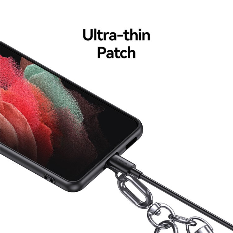 USAMS SJ745 1.2m Crossbody Phone Lanyard Type-C To Type-C 60W Charging Cable - Fluorescent Green
