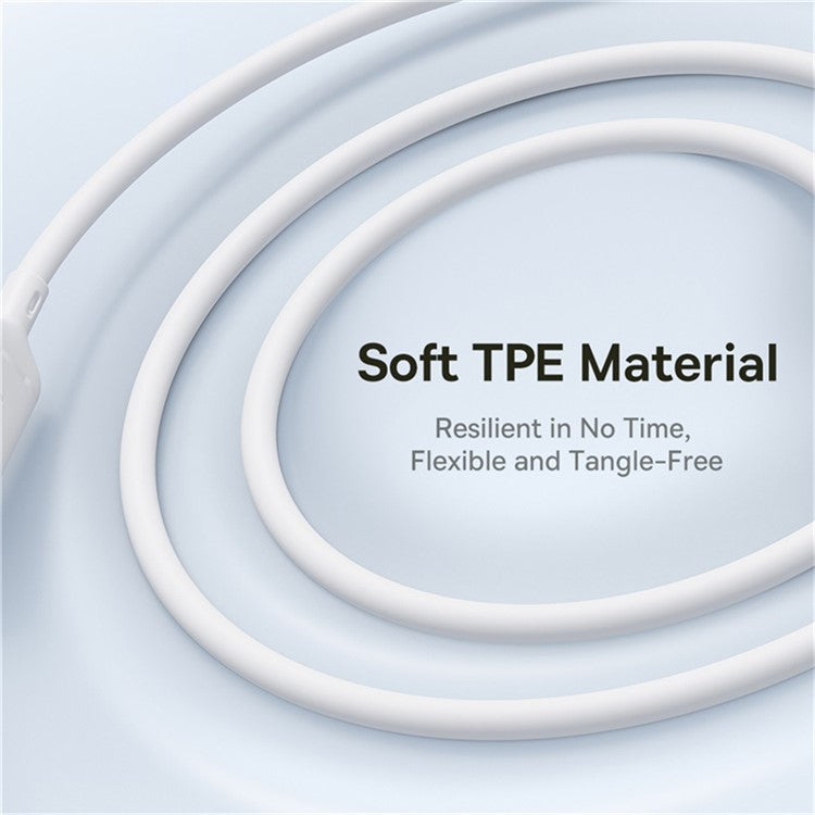 BASEUS Silky 1.5m One-For-Three USB-C to Micro + iP + Type-C 100W Fast Charging Cable - White