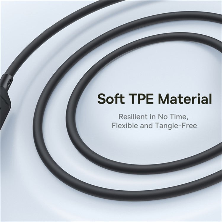 BASEUS Silky 1.5m One-For-Three USB-C to Micro + iP + Type-C 100W Fast Charging Cable - Black