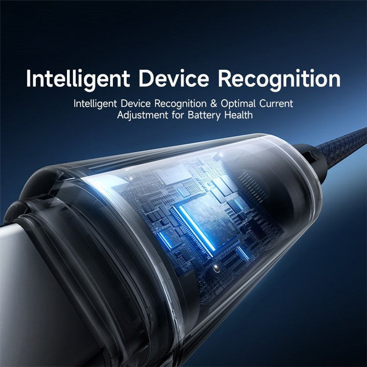 BASEUS Lit 1m USB to Type C Nylon Braided 100W Fast Charging Cable with Dynamic Flowing Light