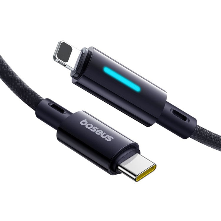 BASEUS Lit 2m Type C to iP PD 20W Fast Charging Nylon Braided Cable with Dynamic Flowing Light