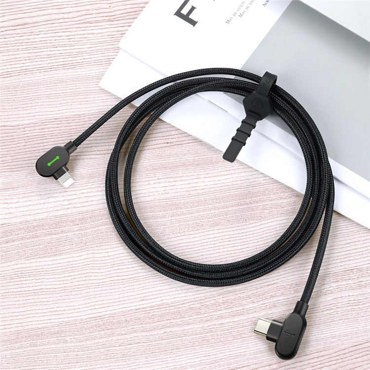 MCDODO Button Series 1.2M USB-C Male to Lightning 8Pin Male PD Charging Cable with LED Indicator Light for iPhone iPad iPod