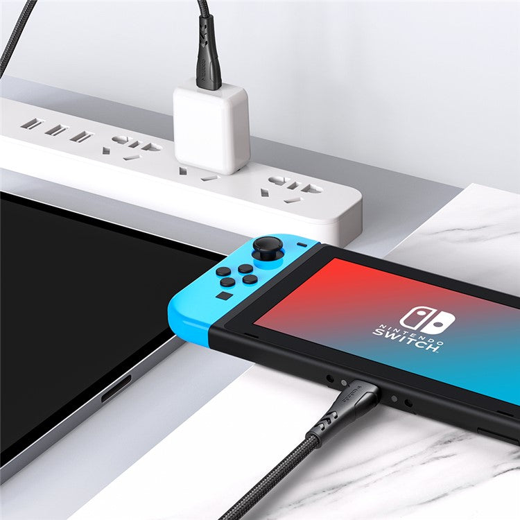 MCDODO for iPhone 15 Series Nylon Braided 0.2M USB-C to USB-C Fast Charging Cable for Samsung Huawei Xiaomi