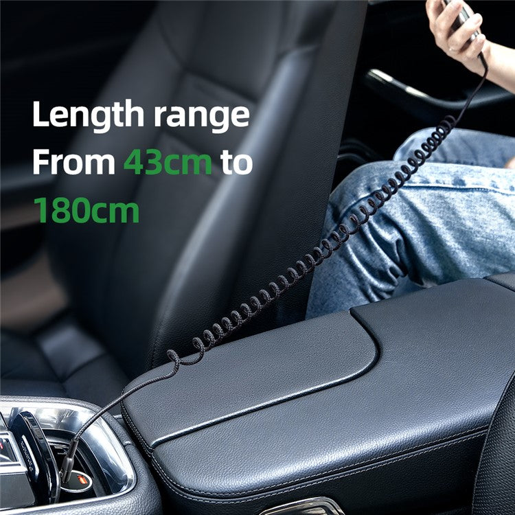 MCDODO for iPhone 15 Series Spring Coiled Type-C to Type-C Data Cable Power Delivery PD Fast Charger Cable