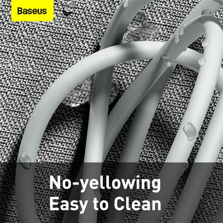 BASEUS Simple Wisdom 2Pcs/Set 1.5m 2.4A USB Mobile Phone Charging Cable - White