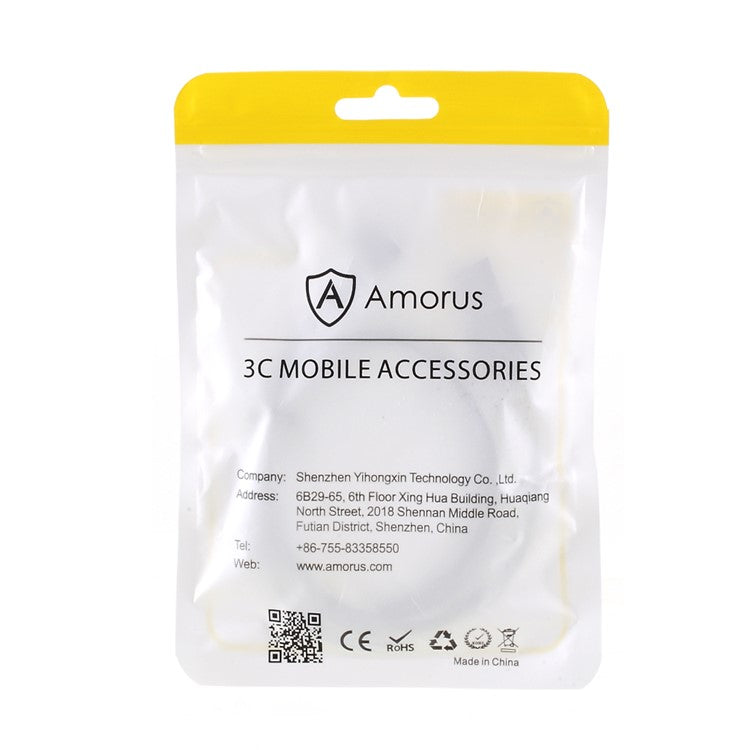 AMORUS Micro USB 2A Angle Head Aluminum Alloy Braided Data Cable - Black