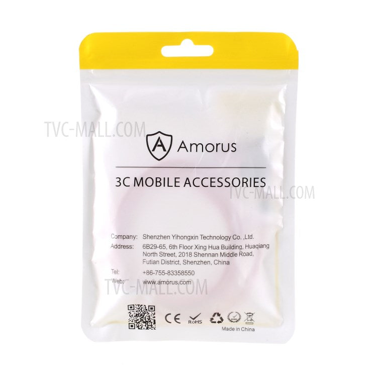 AMORUS Micro USB 2A Angle Head Aluminum Alloy Braided Data Cable - Red