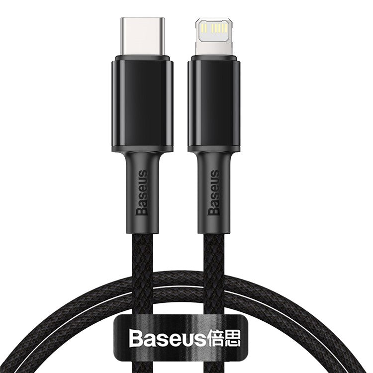 BASEUS High Density Braided Fast Charging Data Cable Type-C to iP PD 20W 1m - Black