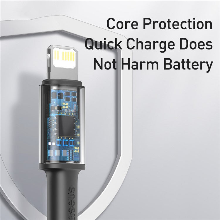 BASEUS High Density Braided Fast Charging Data Cable Type-C to iP PD 20W 1m - Black