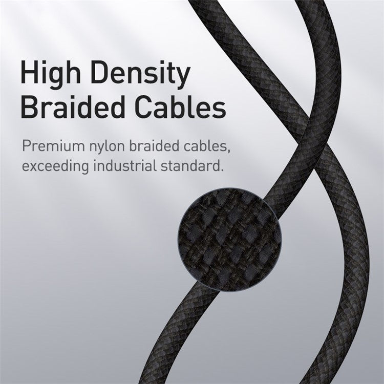 BASEUS Type-C to iP PD 20W High Density Braided Fast Charging Data Cable 2m - Black