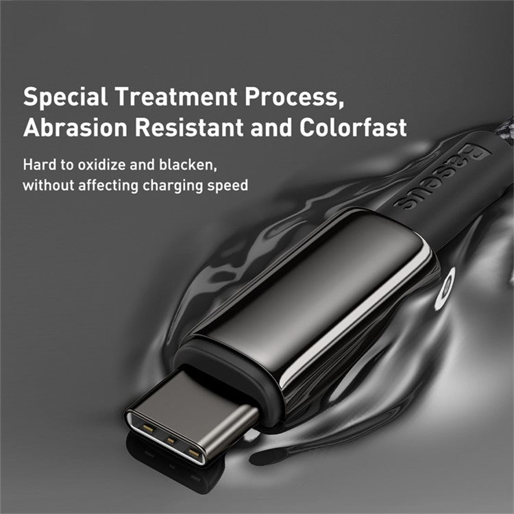 BASEUS for iPhone 15 Series Tungsten Gold Fast Charging Data Cable Type-C to Type-C 100W, 2M