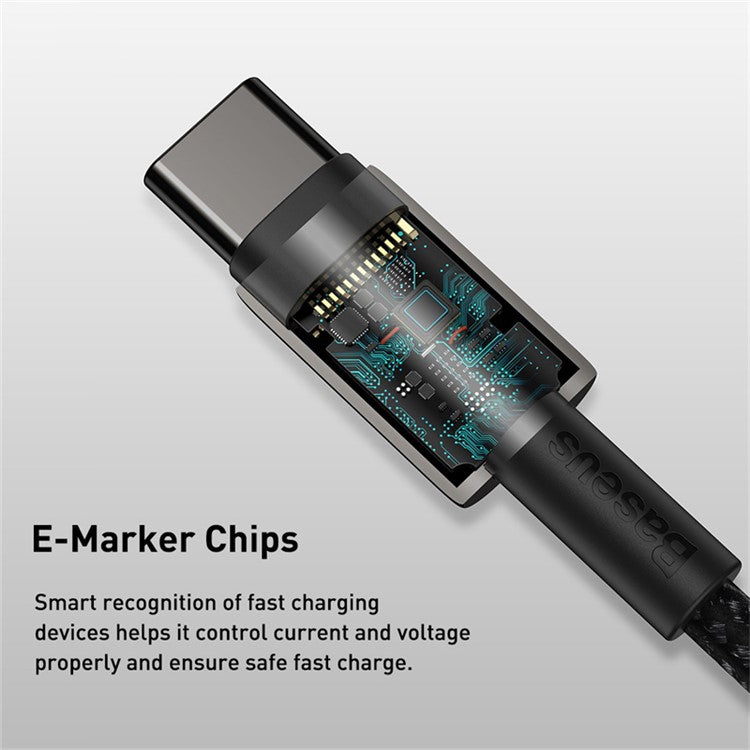 BASEUS for iPhone 15 Series Tungsten Gold Fast Charging Data Cable Type-C to Type-C 100W, 2M