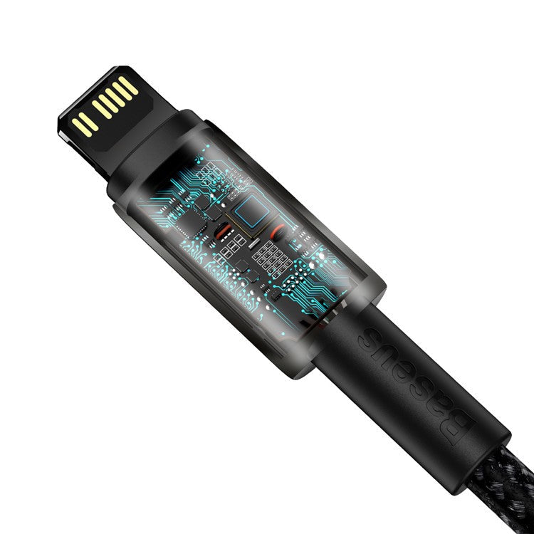 BASEUS 1m Type-C to iP Cable PD 20W Fast Charging Crod Data Sync Cable Support 480Mbps Transmission - Black