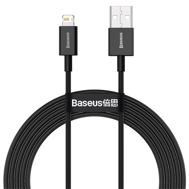 BASEUS Superior Series Fast Charging Data Cable USB to iP 2.4A 2m - Black