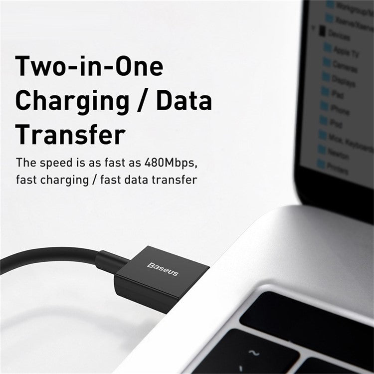 BASEUS Superior Series Fast Charging Data Cable USB to iP 2.4A 1m - Black