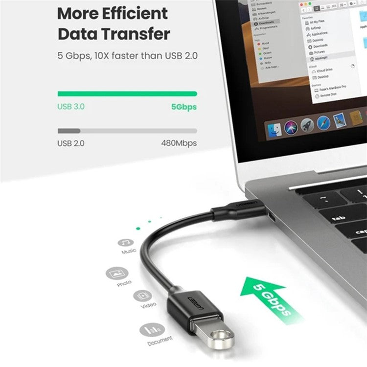 UGREEN USB C to USB Adapter OTG Cable USB Type C Male to USB 3.0 Female Cable Adapter for MacBook Pro