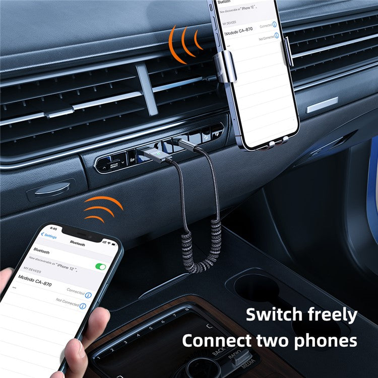 MCDODO CA-8700 MDD 1.2m Aux Bluetooth Adapter Dongle Cable for Car 3.5mm Jack Aux Receiver Speaker Audio Music Transmitter