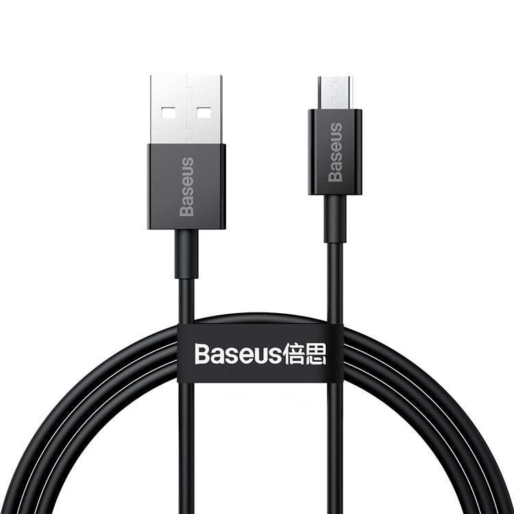 BASEUS Superior Series Fast Charging Data Cable USB to Micro 2A Cord 1m - Black