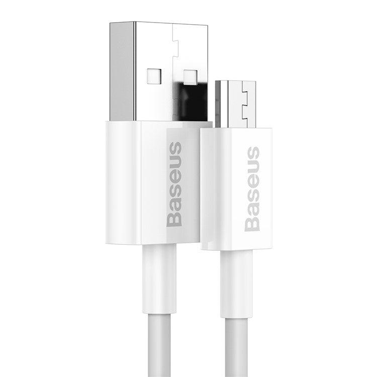 BASEUS Superior Series Fast Charging Data Cable USB to Micro 2A Cord 1m - White