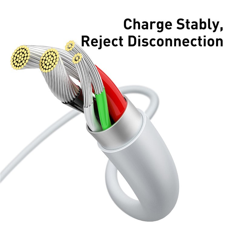 BASEUS Superior Series Fast Charging Data Cable USB to Micro 2A Cord 1m - White