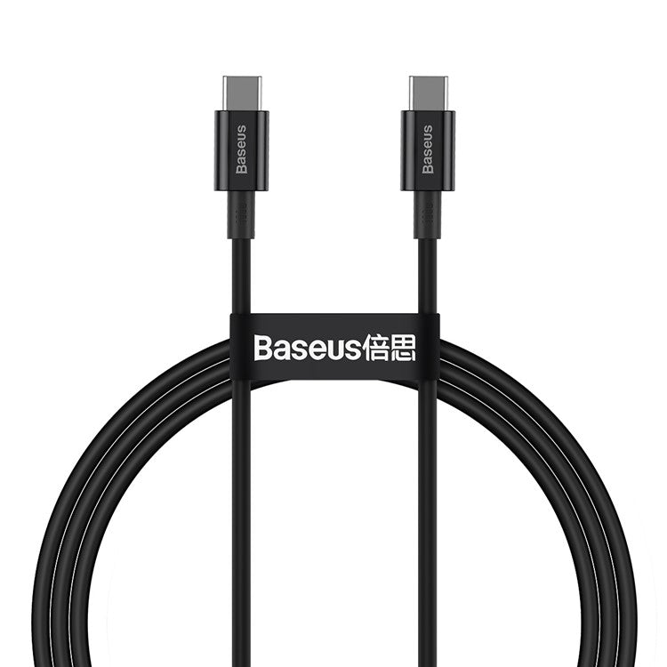 BASEUS Superior Series for iPhone 15 Series Fast Charging Data Cable Type-C to Type-C 100W 1m - Black