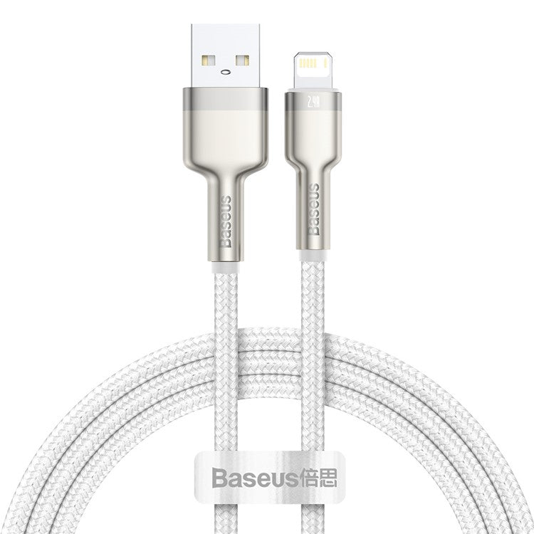 BASEUS Cafule Series Metal Data Cable USB to IP Cord 2.4A 1m - White