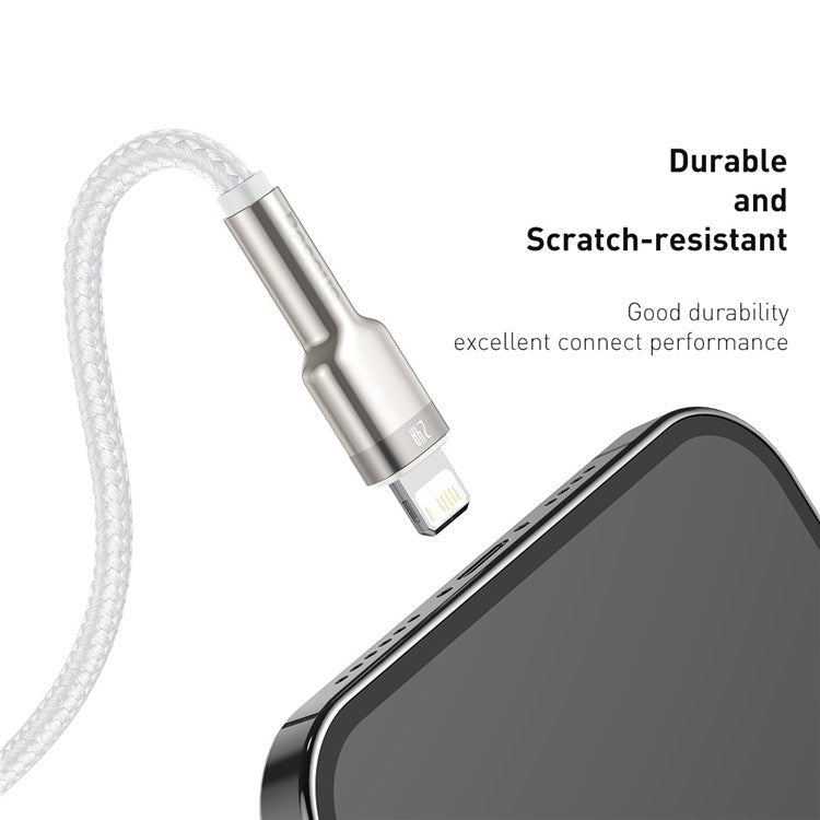 BASEUS Cafule Series Metal Data Cable USB to IP Cord 2.4A 1m - White