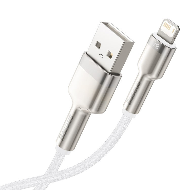 BASEUS Cafule Series Metal Data Cable USB to IP Cord 2.4A 1m - White
