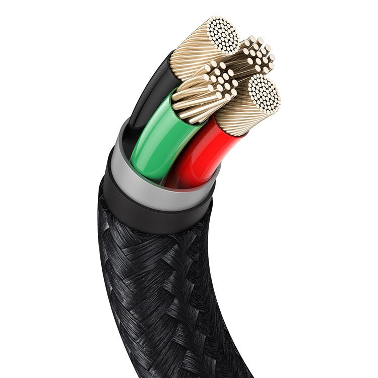 BASEUS Cafule Series Metal Data Cable USB to IP 2.4A Charging Cord 2m - Black