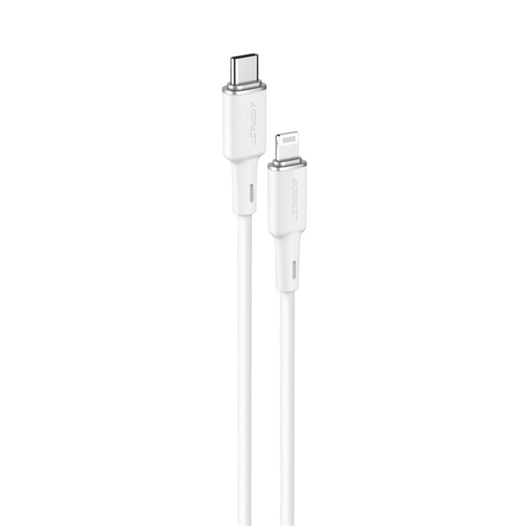 ACEFAST C2-01 MFI for iPhone 15 Series USB-C to Lightning Zinc Alloy Silicone Charging Data Cable - White