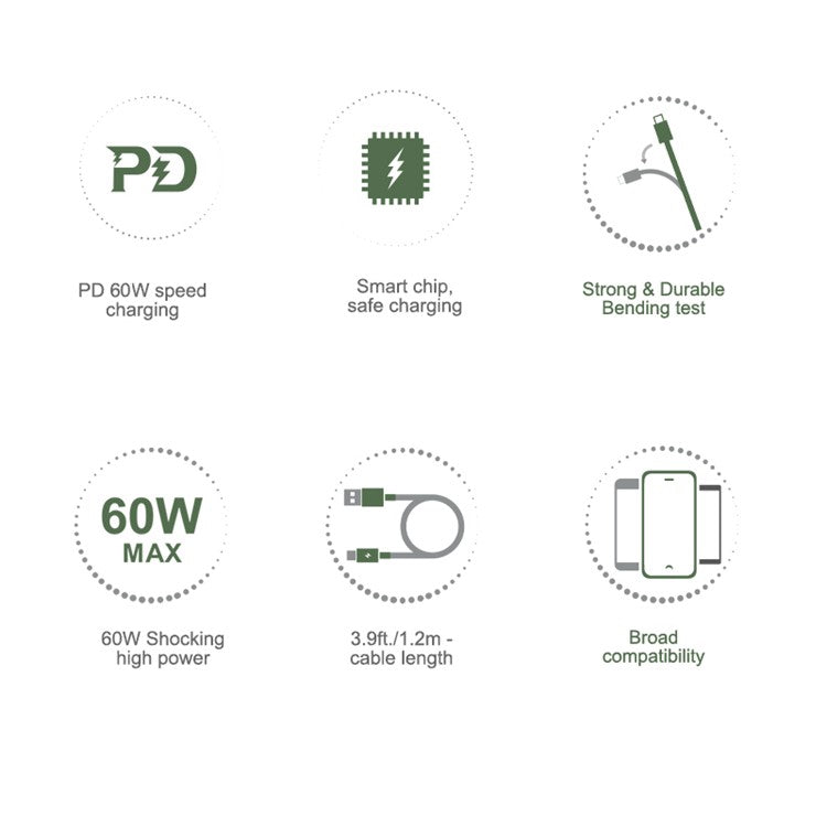 ACEFAST C2-03 for iPhone 15 Series USB-C to USB-C Zinc Alloy Plug Silicone Charging Data Cable 1.2m - Black