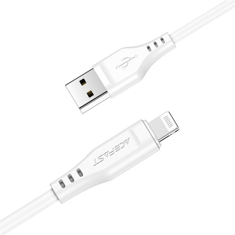 ACEFAST C3-02 MFI Certified USB-A to Lightning TPE Charging Data Cable 1.2m - White