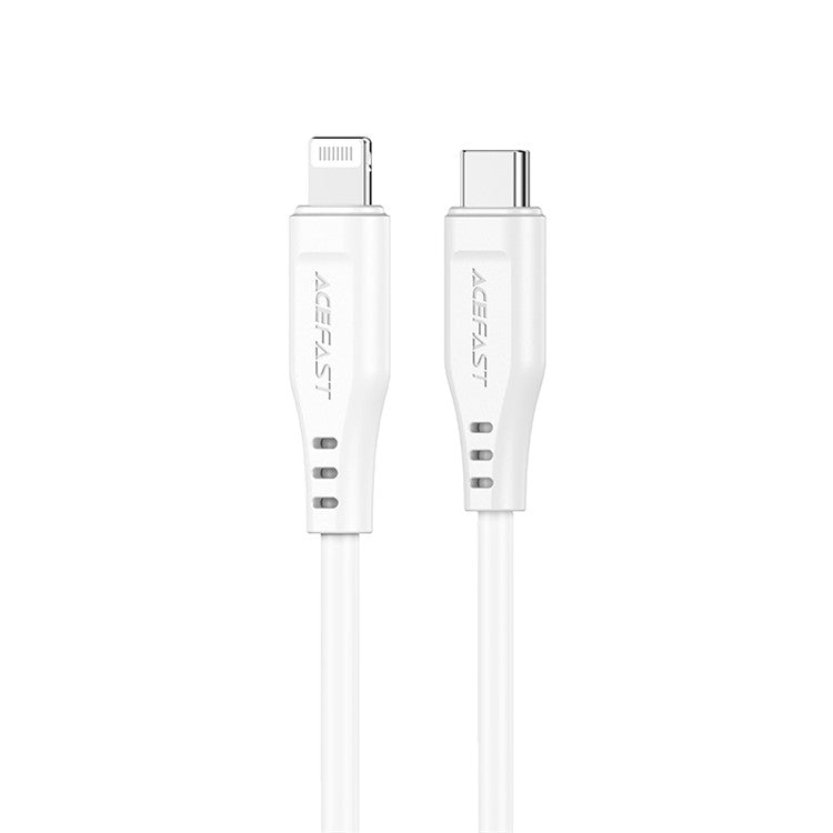 ACEFAST C3-01 MFI Certified USB-C to Lightning TPE Charging Data Cable Support PD30W Fast Charging 1.2m - White