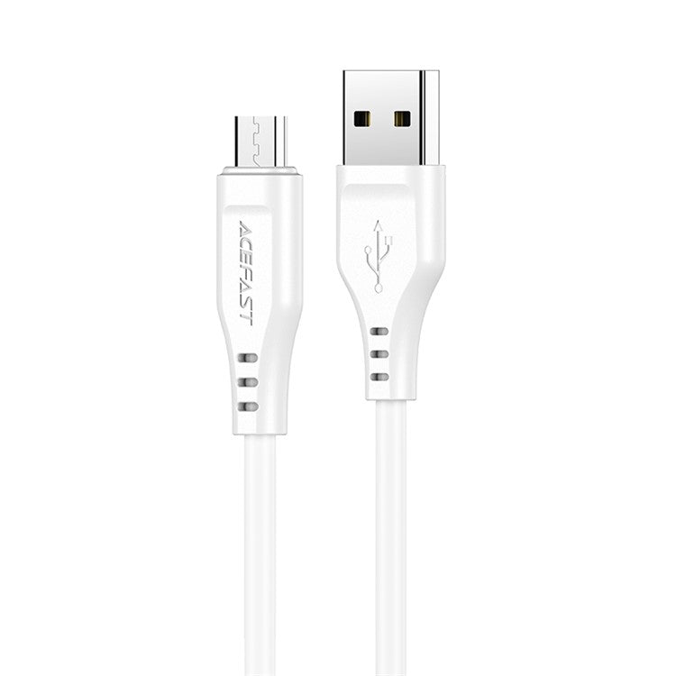 ACEFAST C3-09 1.2m USB-A to Micro-USB 2.4A Max Charging Cord TPE Data Cable - White